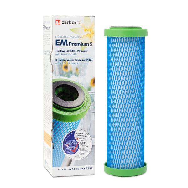 Aktivkole-Block-Filtereinsatz EM Premium mit EM-Keramik vom Wasserfilter-Fachhandel