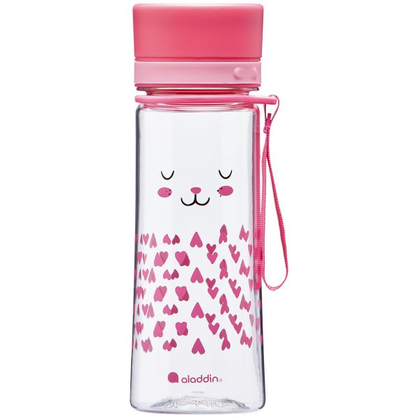 Trinkflasche AVEO 0,35L Kids Pink Motiv Hase im Wasserfilter Fachhandel