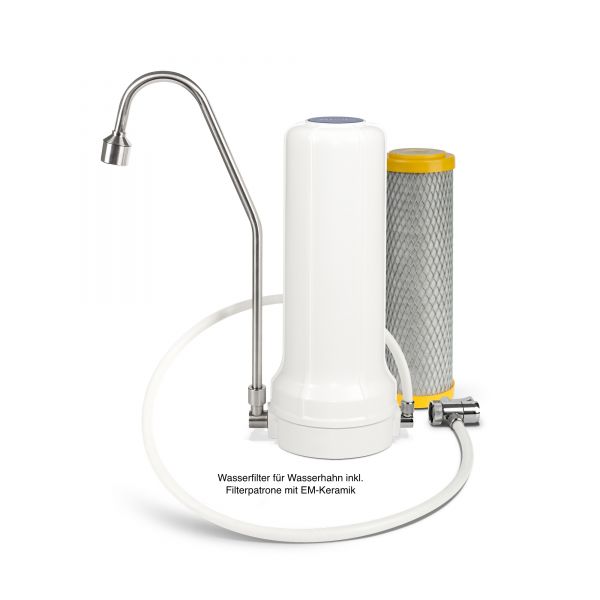 Auftisch-Wasserfilter für Wasserhahn inkl. Filtereinsatz Primus EM mit EM-Keramik vom Wasserfilter-Handel